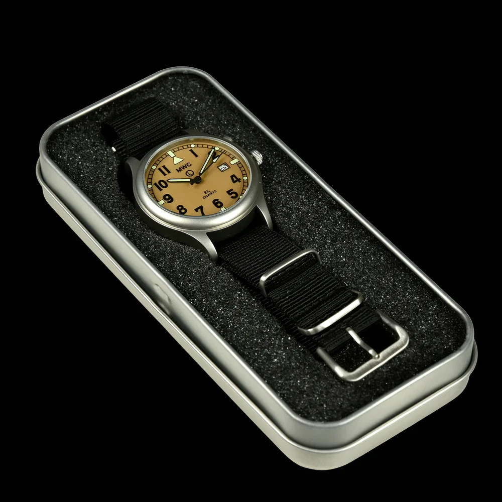MWC G10EL Stainless Steel General Service Watch Electroluminescent (EL) Backlit