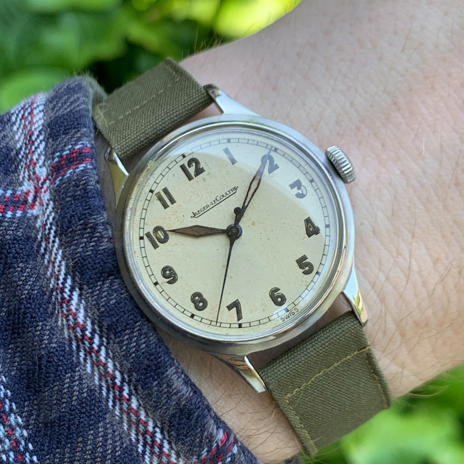 Jaeger-LeCoultre Arabic Numerals Stainless Steel Manual Wind Watch – Circa 1940s
