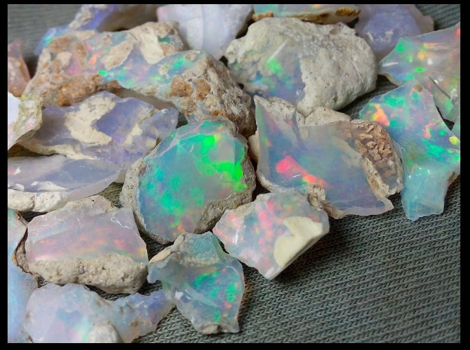 Cut Grade Opal Rough Lot AAA Grade 10 Pieces Large Size Ethiopian Welo Opal Raw