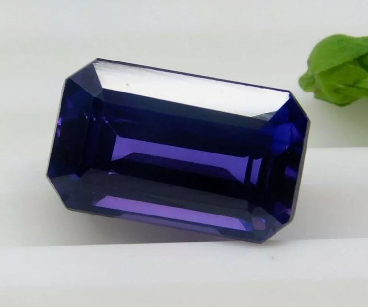 AAA Natural Flawless Kashmir Blue Sapphire Loose Emerald Cut Gemstone 9.35 CT