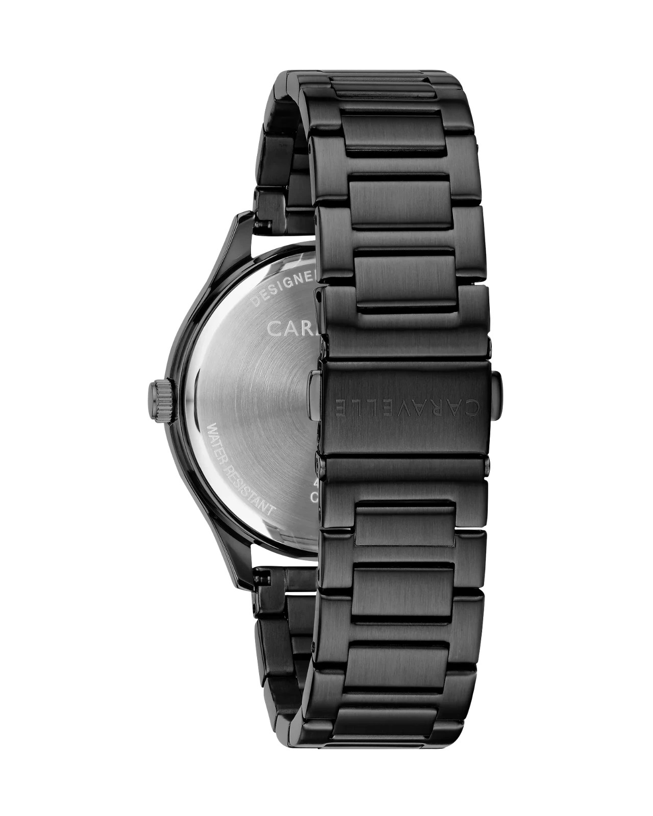 Caravelle by BuMin Max 41mm Black Stainless Steel Case, Black Stainless 45C116