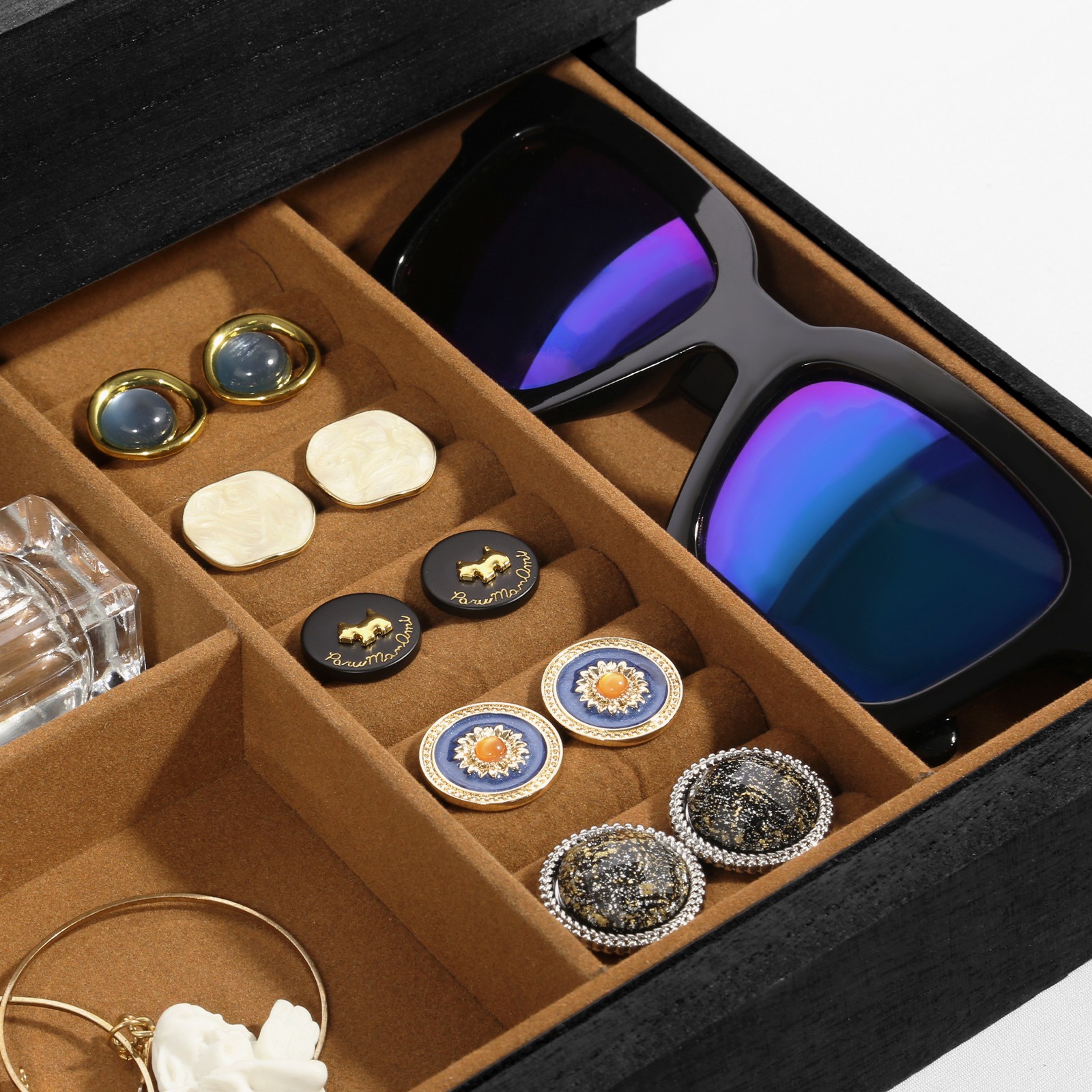 6-8-10-12 Slot Watch Box Solid Wood Watch Display Case Glass Lid Watch Holder