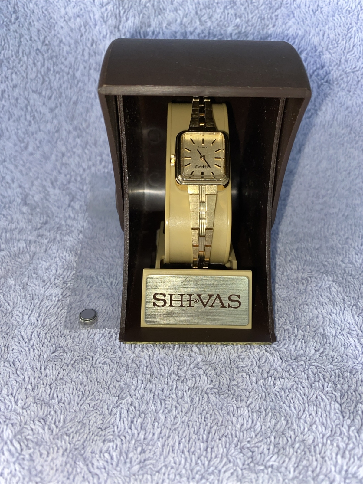 Shivas Quartz Battery classic Gold Colour Wrist Watch Metal Chain Strap 16-17cm