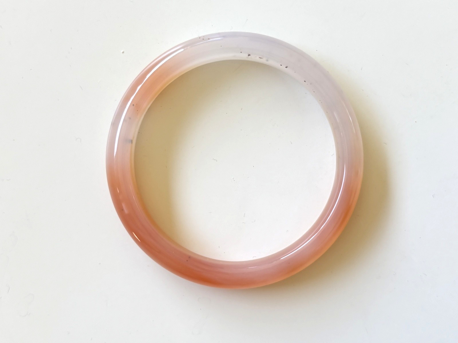 61mm Carnelian Agate Bangles Bracelets Orange Lace Agate Banding