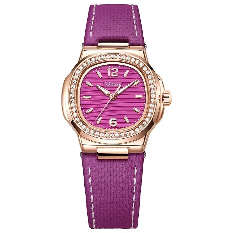 Luxury Brand Women’s Watches Waterproof Elegant Fashion Purple Watch for Women S