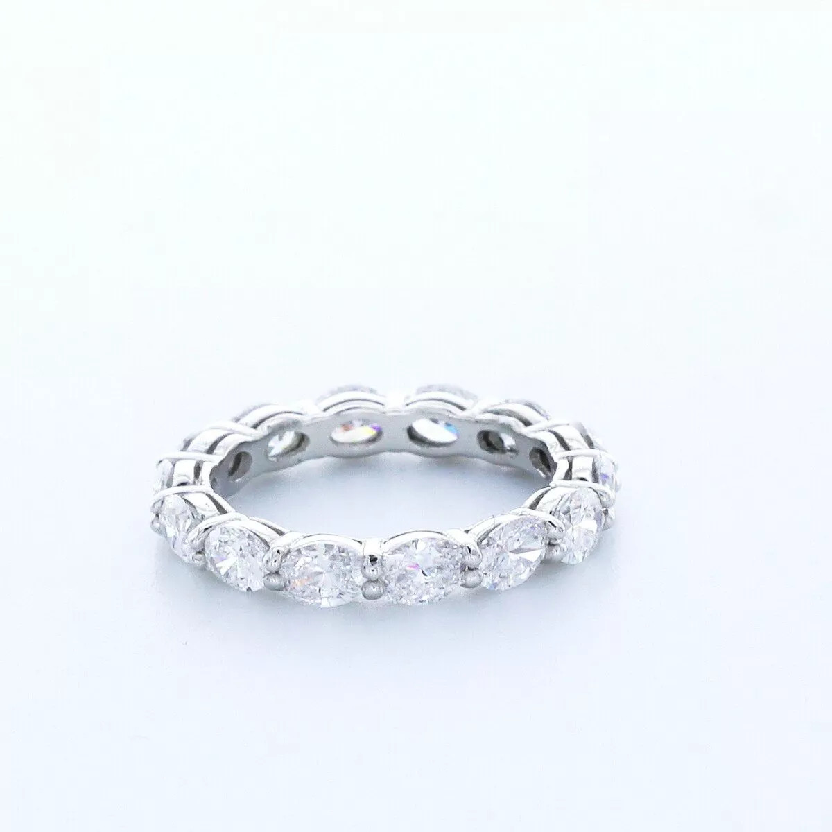 Eternity Wedding Ring Solid 14K Gold 2.75 Carat Marquise Natural Diamond G VS2