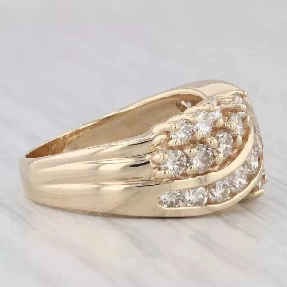 Stunning Engagement Ring 14K Yellow Gold Plated 2.00Ct Round Cut VVS1 Moissanite