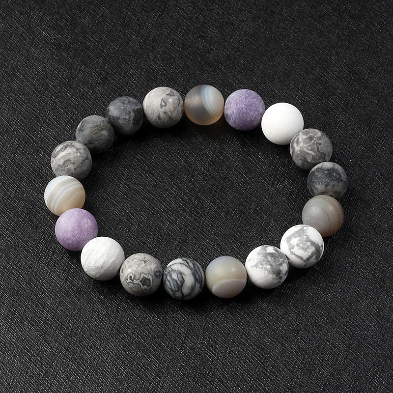 Stone Beaded Bracelet Solar System Planet Round Beads Unisex Bracelet Jewelry