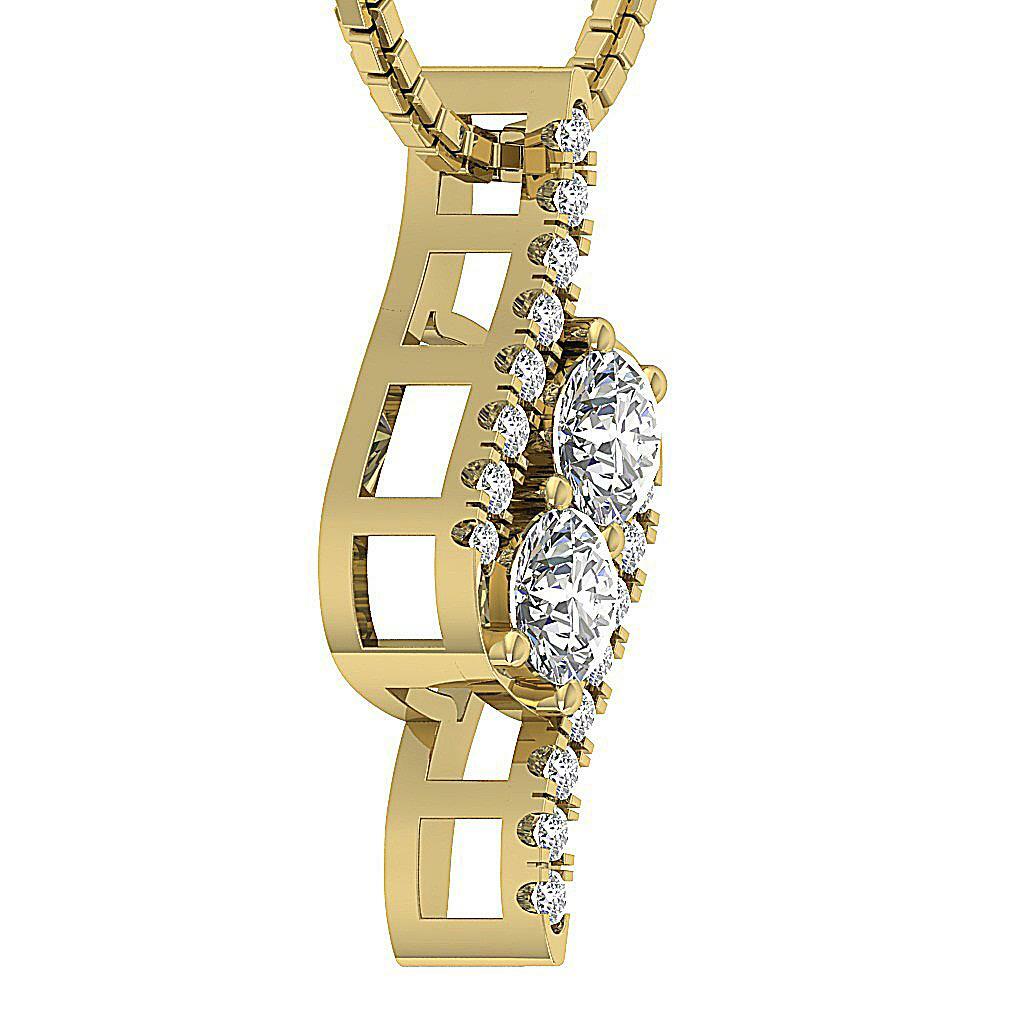 Forever Us Two Stone Fashion Pendant I1 G 0.50 Ct Natural Diamond 14K White Gold