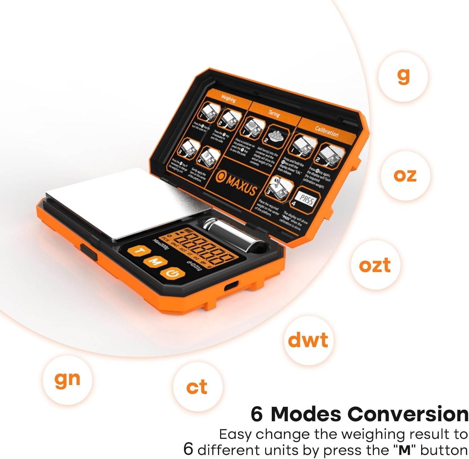 Versatile Pocket Scale 200g with Tare Function – Ideal for On-the-Go Precision