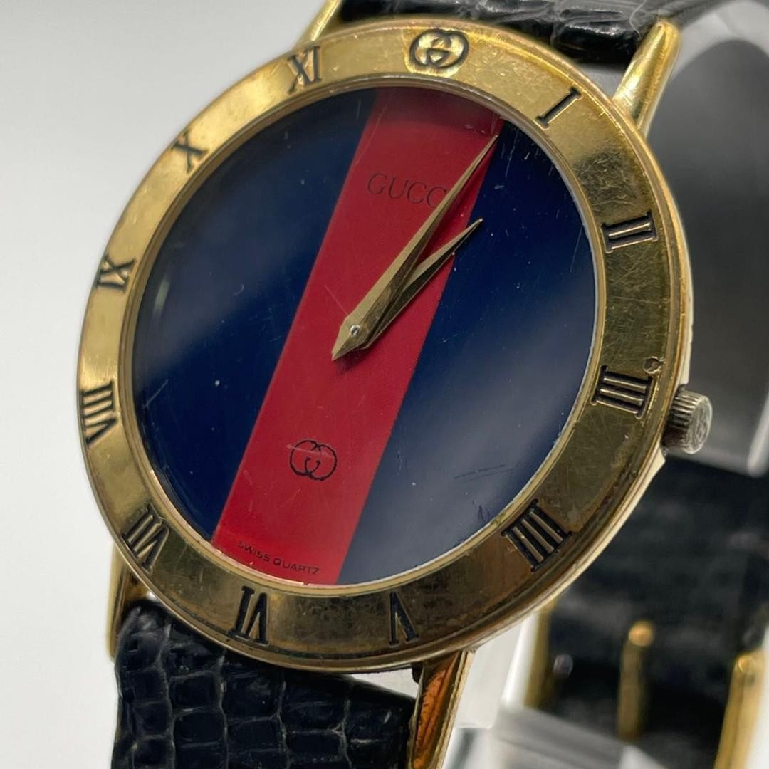 New battery replaced/working GUCCI watch 3000 Sherry Line Round