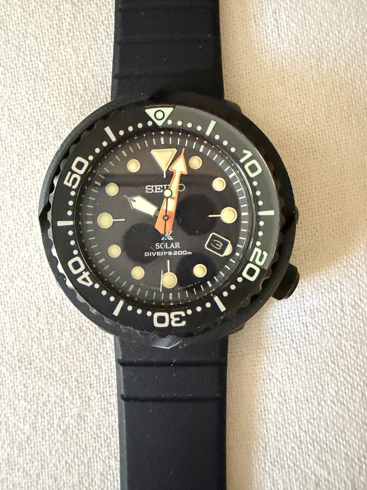 Seiko Prospex SNE577P1 Black Series Limited Edition Solar Tuna.