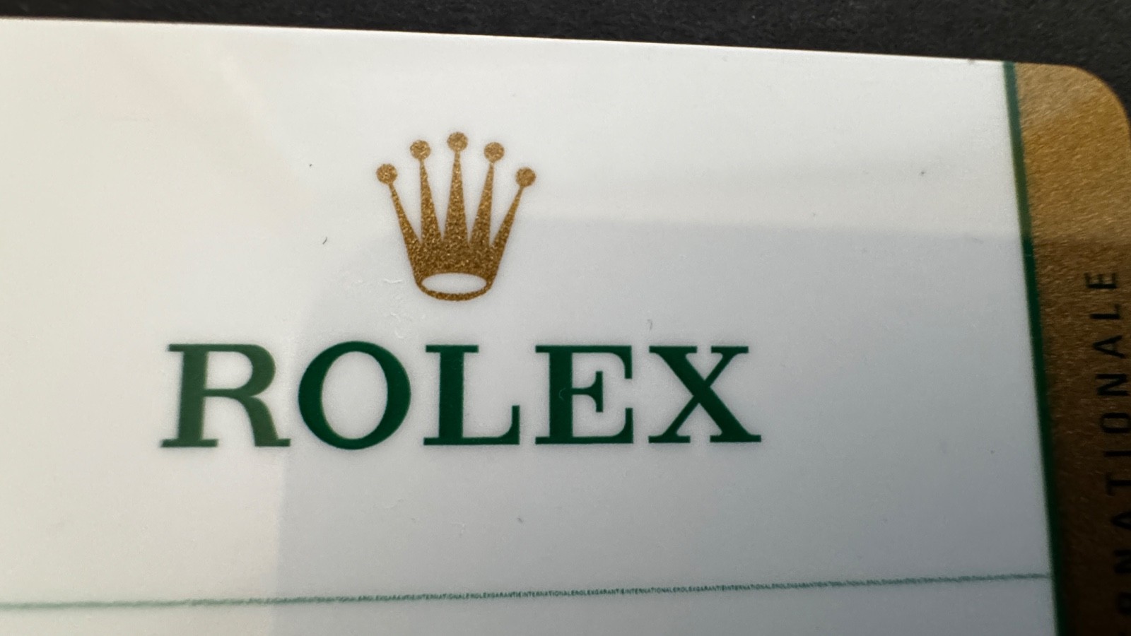 Genuine Rolex GMT-Master II Ceramic 116713LN Warranty Guarantee Card Authentic