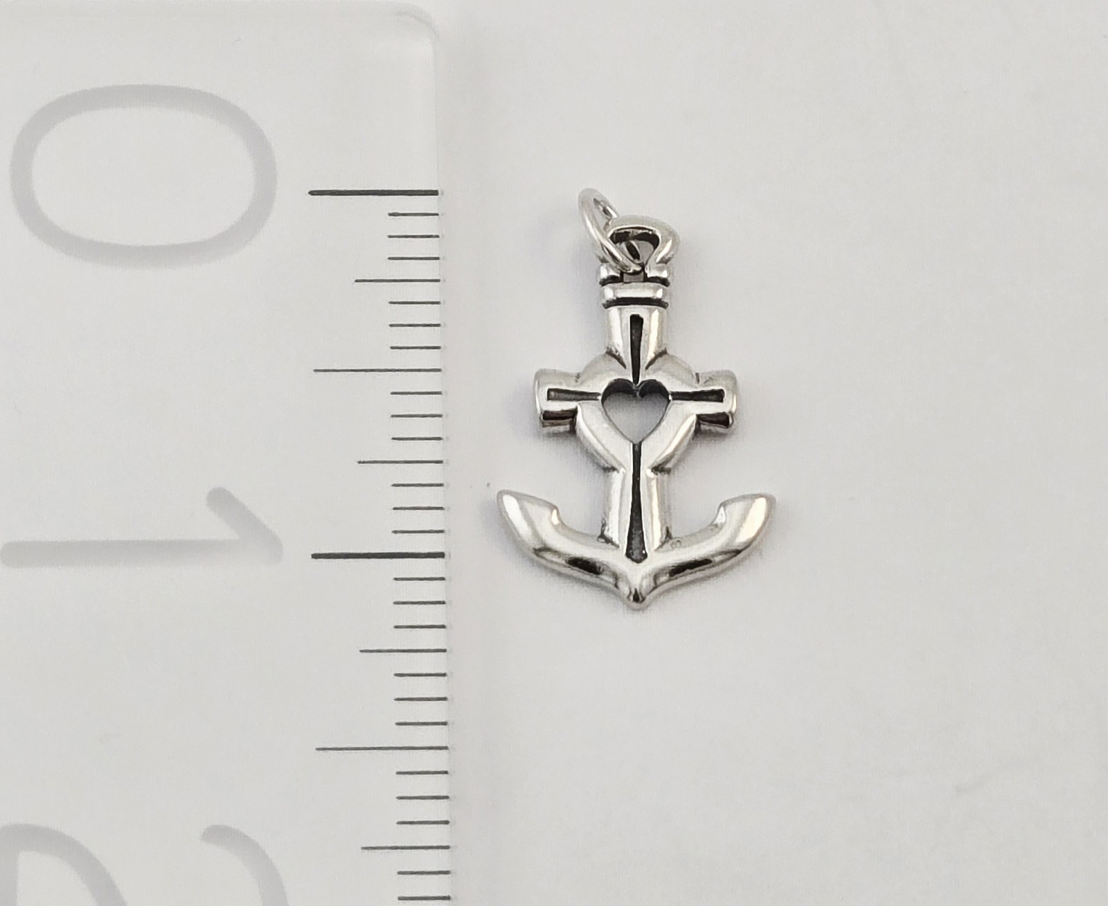 Vintage Sterling Silver Anchor Heart Love Nautical Sailor Pendant – 3.3g