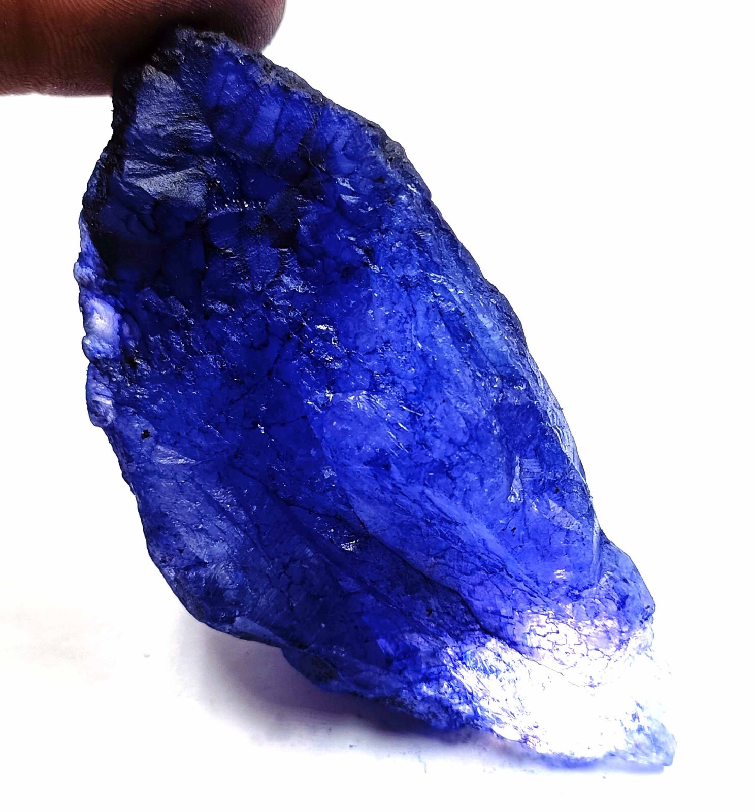 DYED 570 CARAT EGL CERTIFIED TRANSLUCENT ROUGH NATURAL BLUE SAPPHIRE GEMSTONE