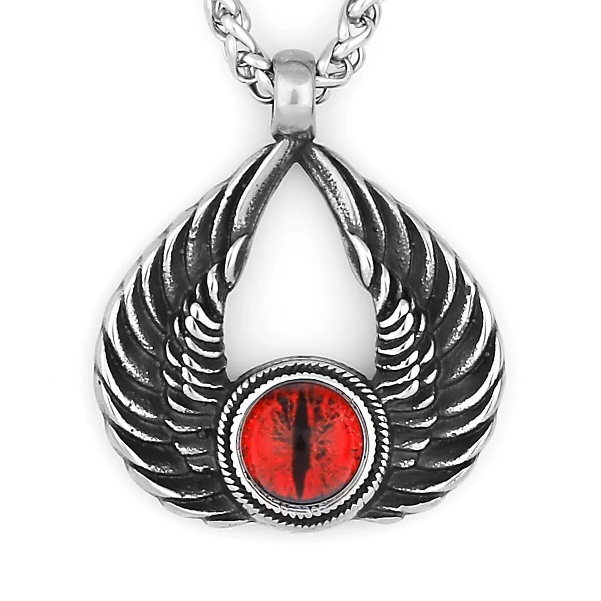 Angel Wings Couple Men’s Personality Trend Stainless Steel Pendant Necklace
