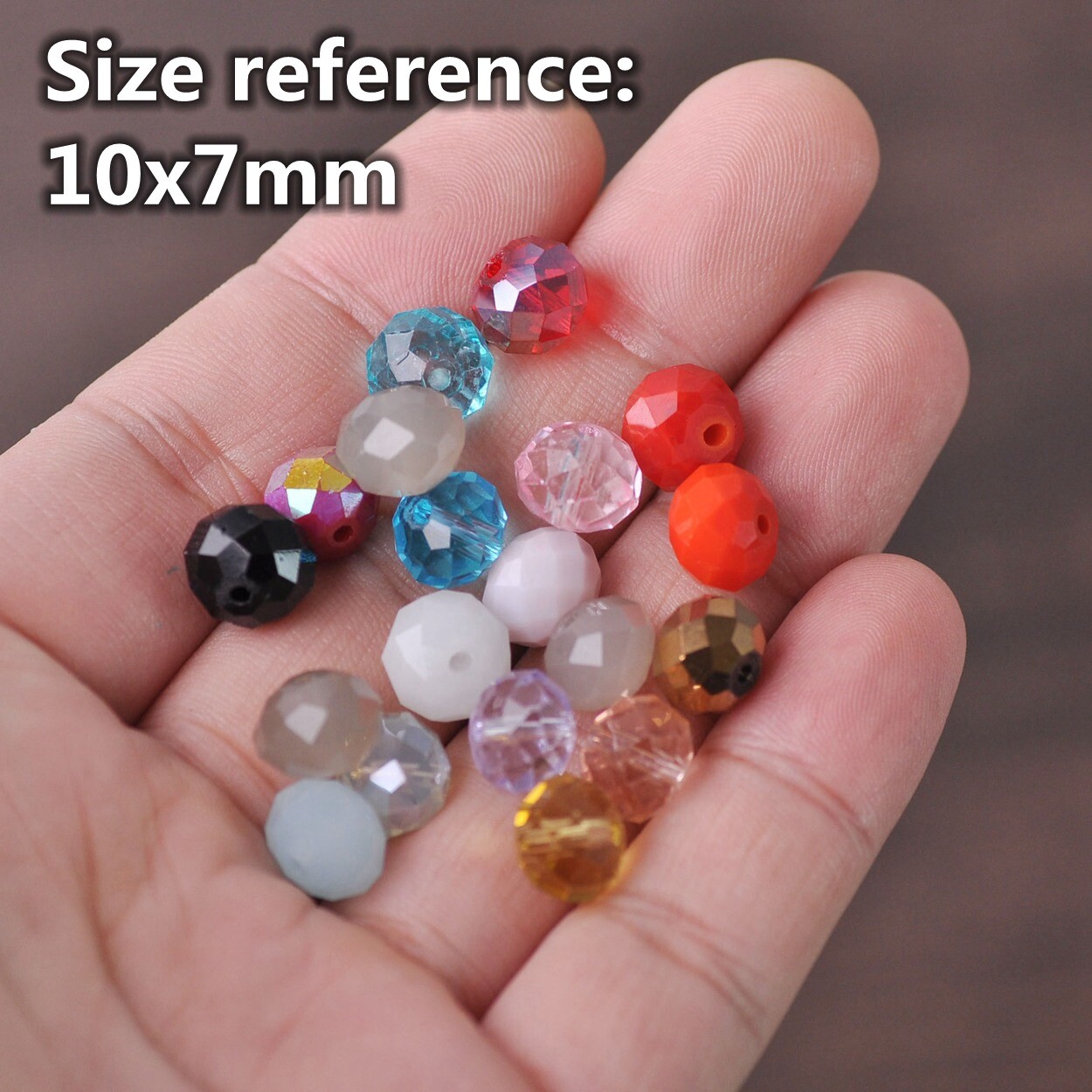 3mm 4mm 6mm 8mm 10mm 12mm Roundelle Faceted Plated Crystal Glass Loose Beads