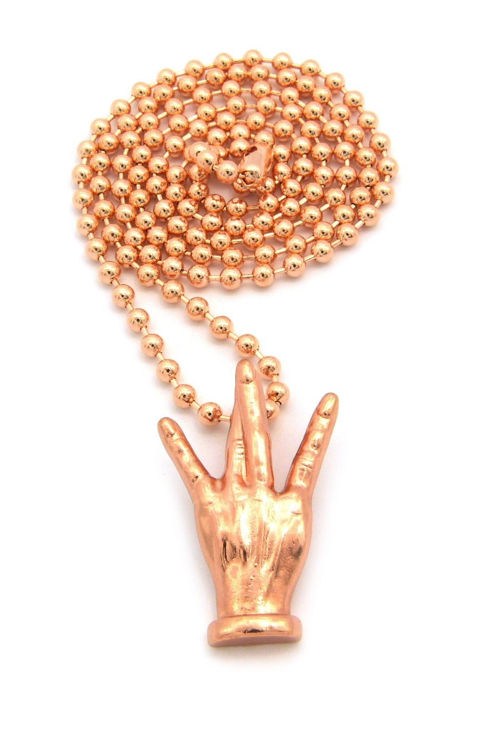 New WESTSIDE Hand Micro Pendant w/3mm 27″ Ball Chain Hip Hop Necklace FMMP38
