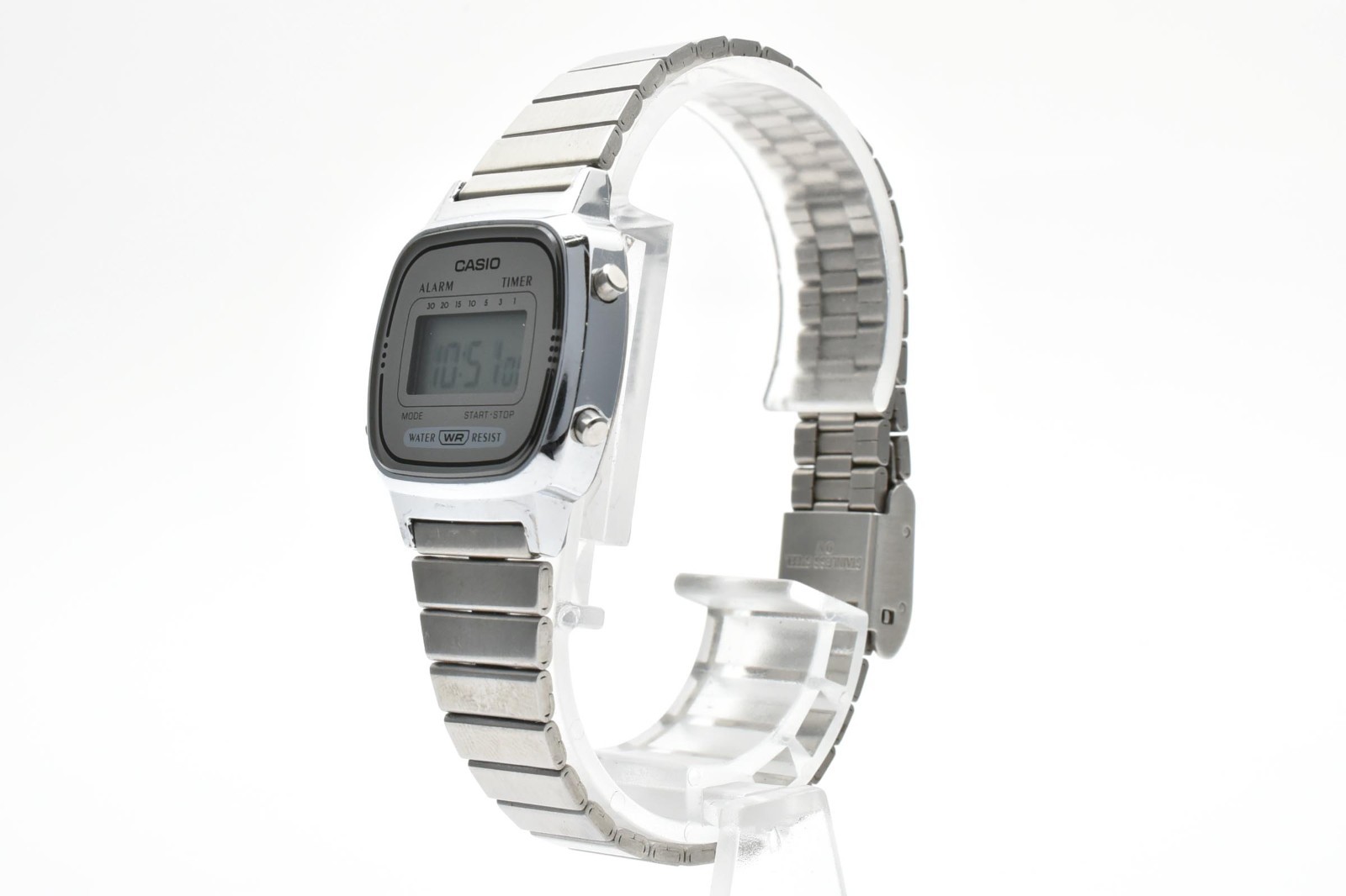 【EXC+５】CASIO LA670WE Digital Alarm Chronograph Quartz Women’s Watch Silver CHINA