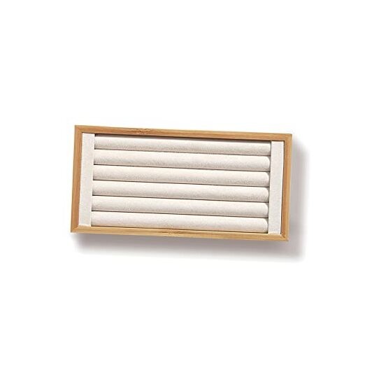 Bamboo Ring Holder,Ring Display Stand,Jewelry Organizer Stand for Rings Beige