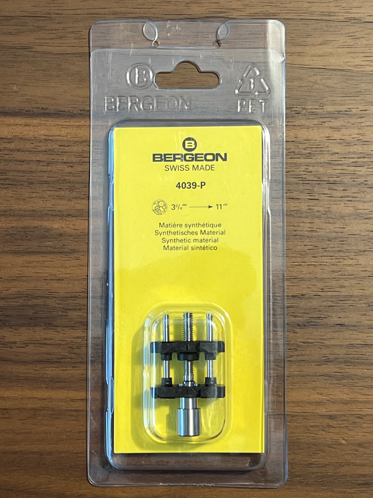 Bergeon 4039-P Extensible & Reversible Synthetic Movement Holder, Swiss Made