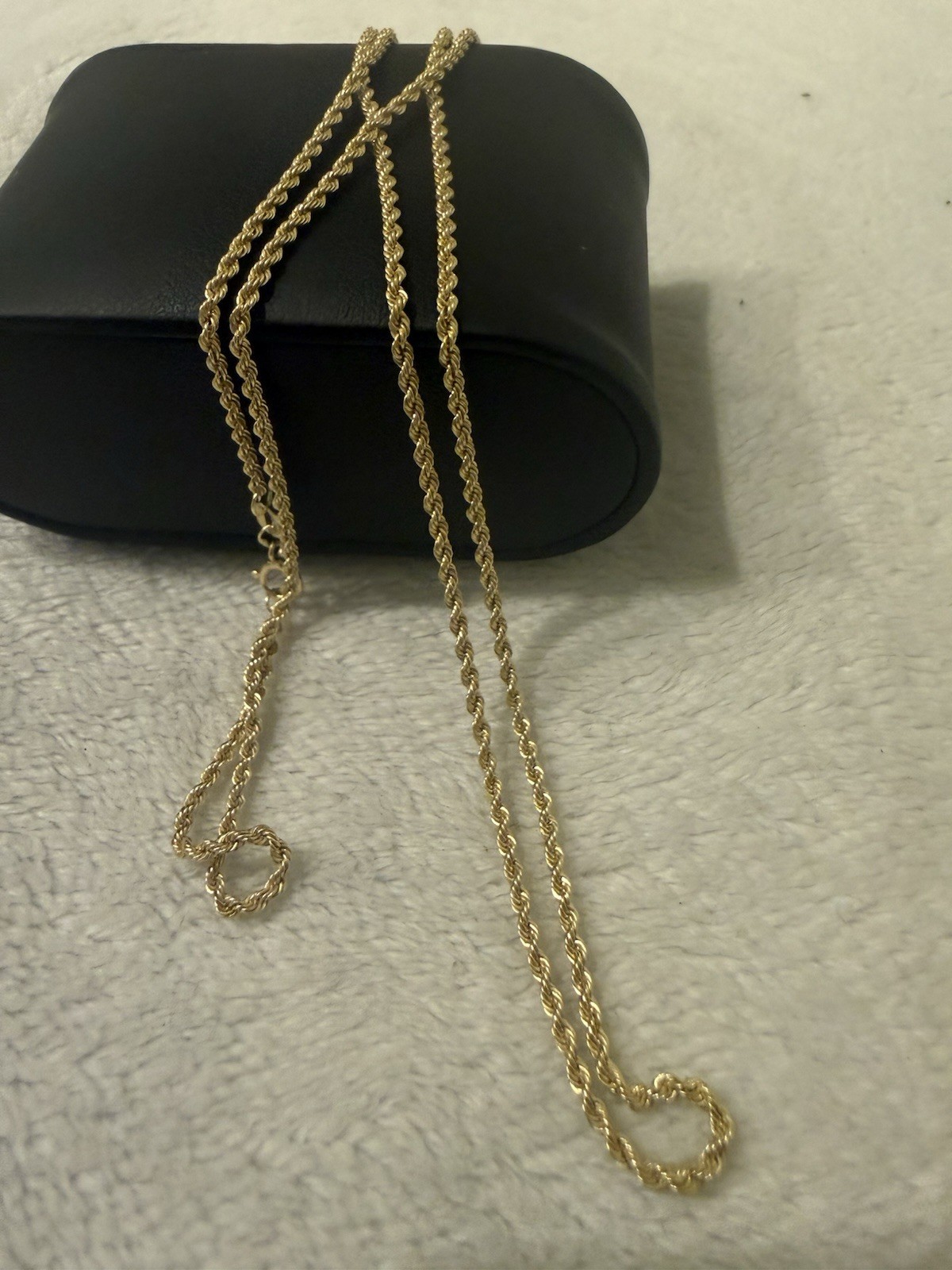 10kt Solid Yellow Gold Rope Chain 24” Inch 1.5mm Necklace Brand New Stamped