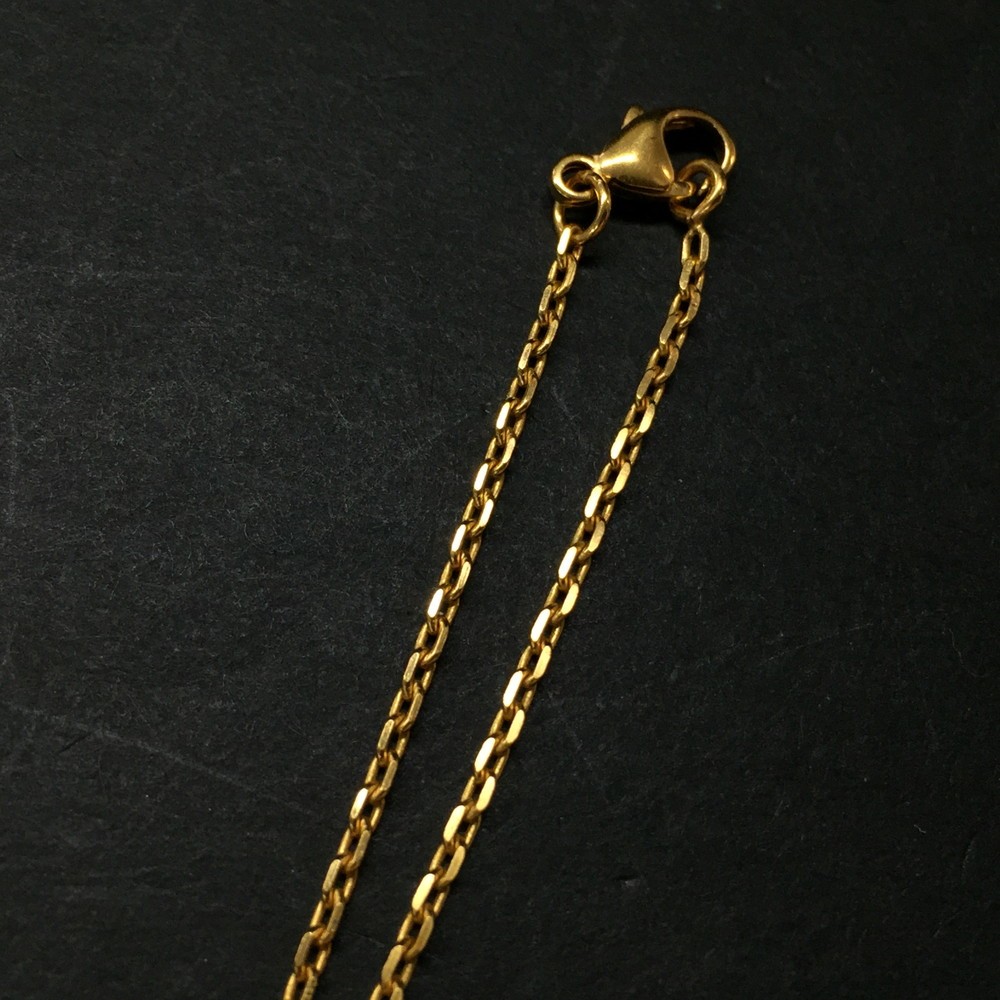 EGA Unused HERMES Pop H Mini Gold Tone Pendant Necklace*/ZA0301