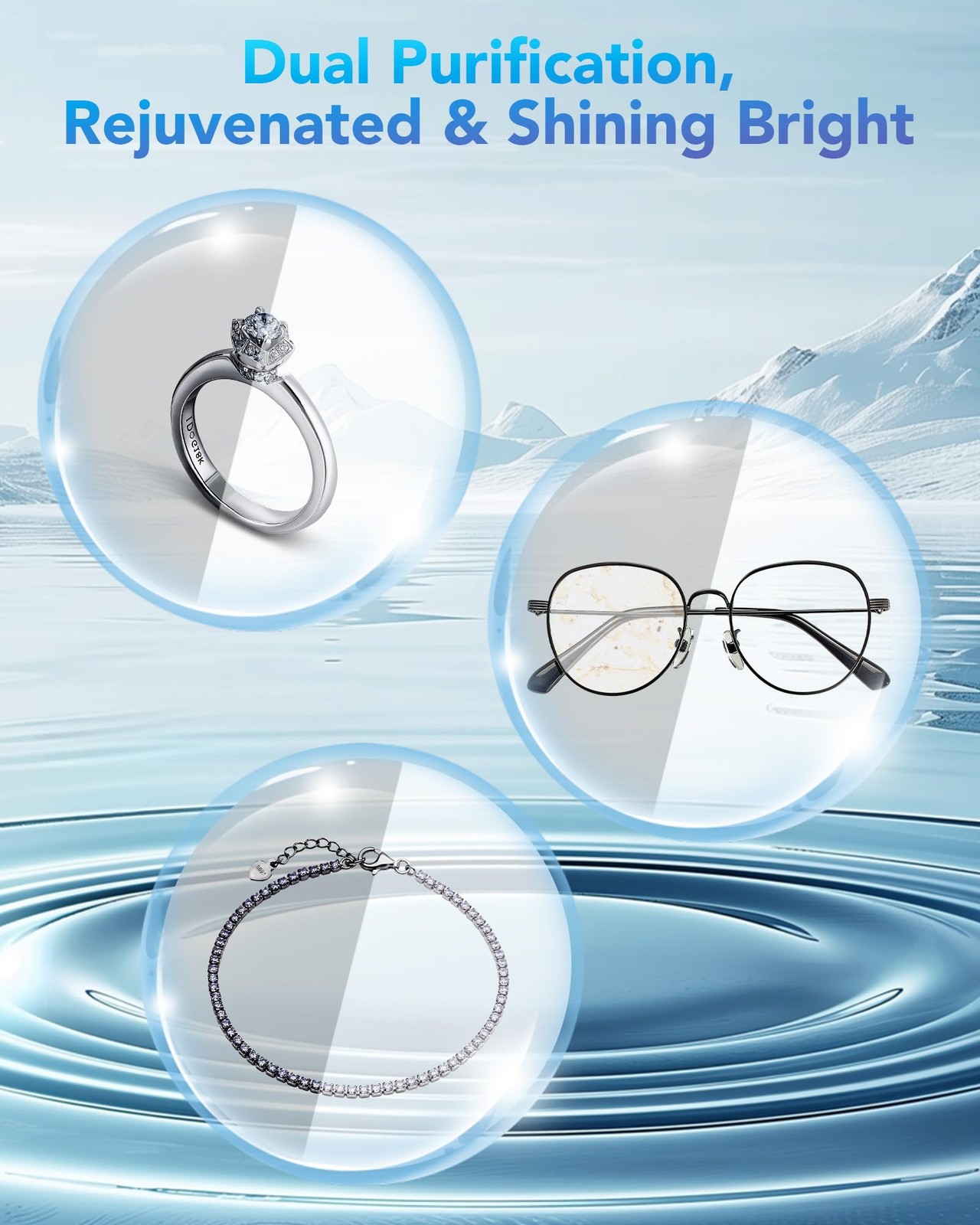 Smart Ultrasonic Jewelry Cleaner – Powerful Portable Ultrasonic Cleaner for Glas