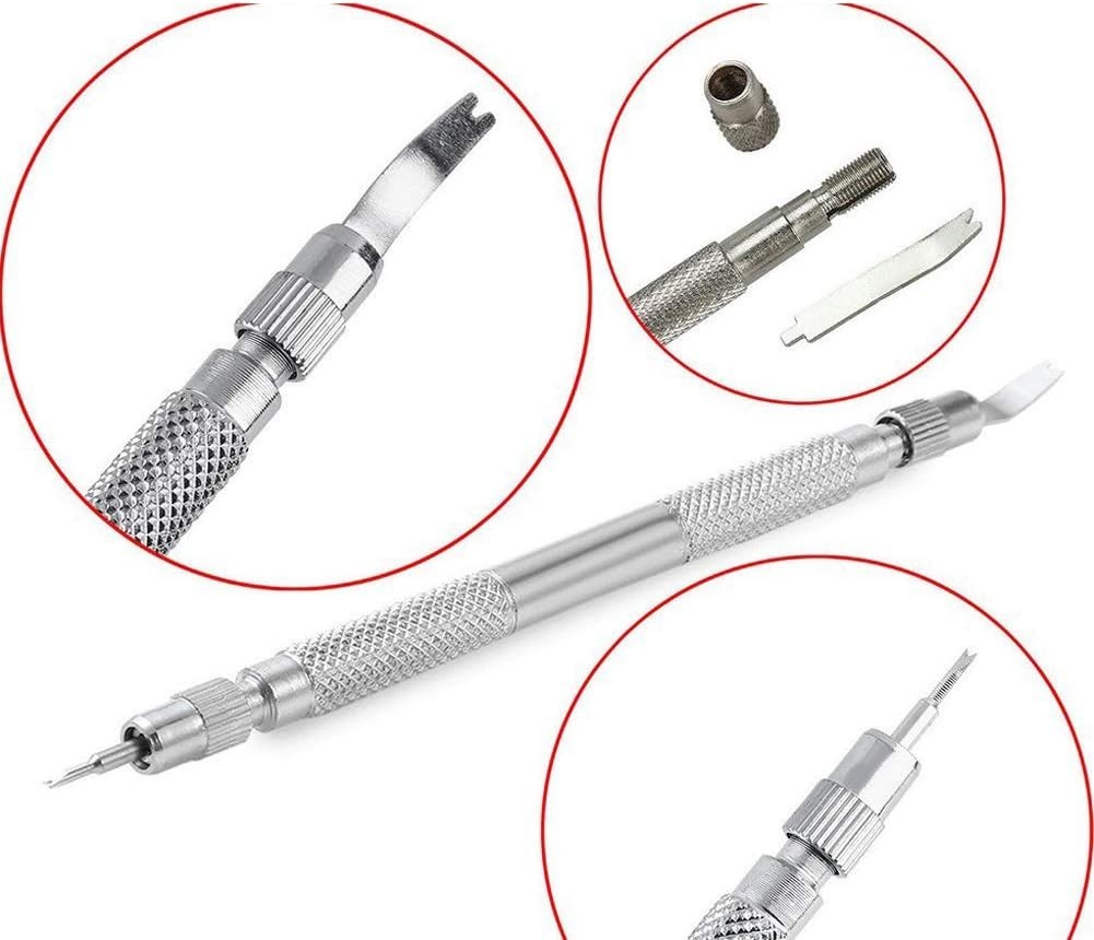 5-Piece Spring Bar Tool Set for Effortless Watch Band Replacement in Silver