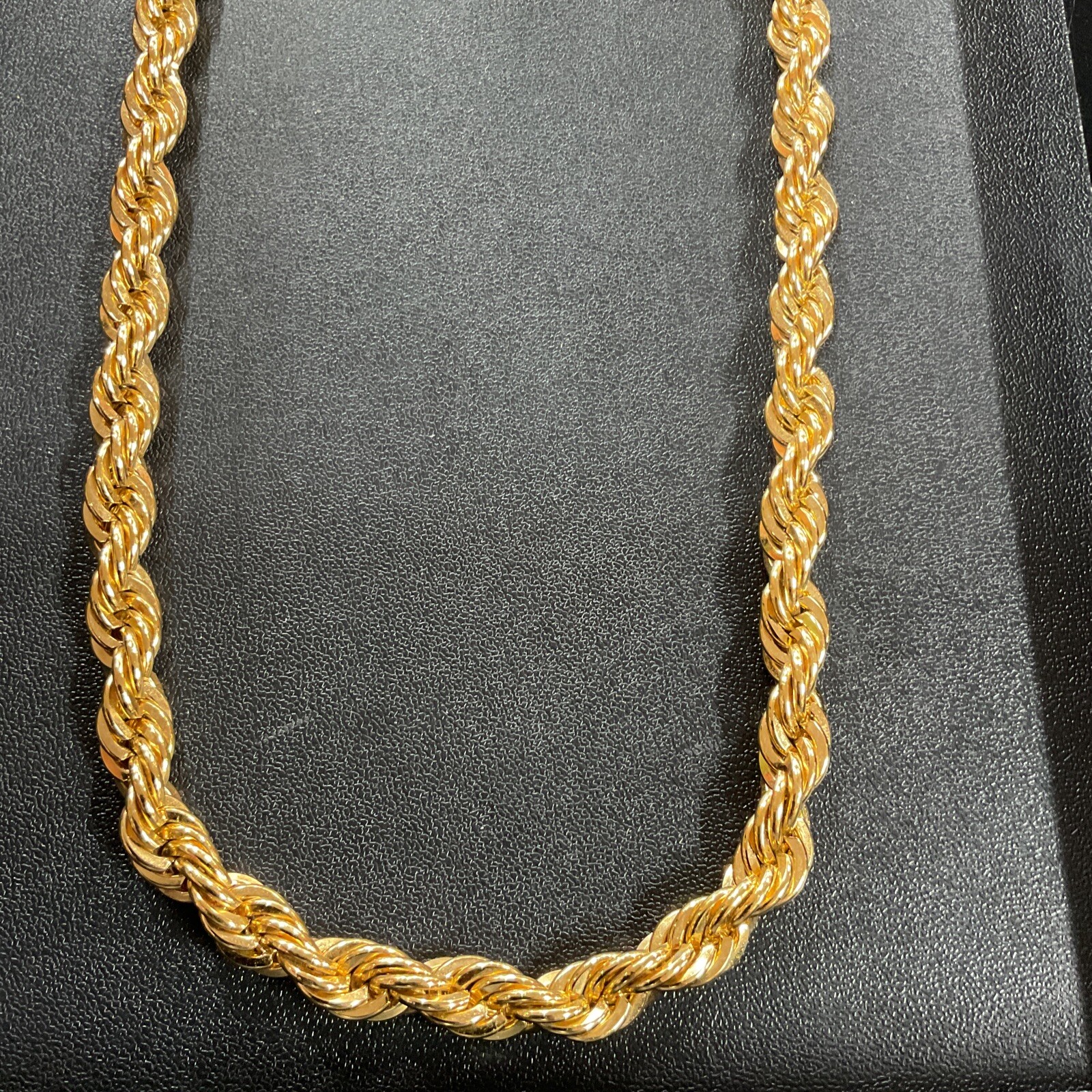 Napier Chunky Gold Tone Rope Necklace 30in 8mm