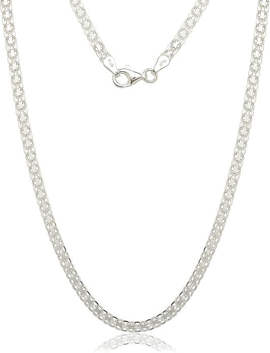 Solid Italian .925 Sterling Silver Bismarck Chain PLUX 22″ 3mm 7.23g