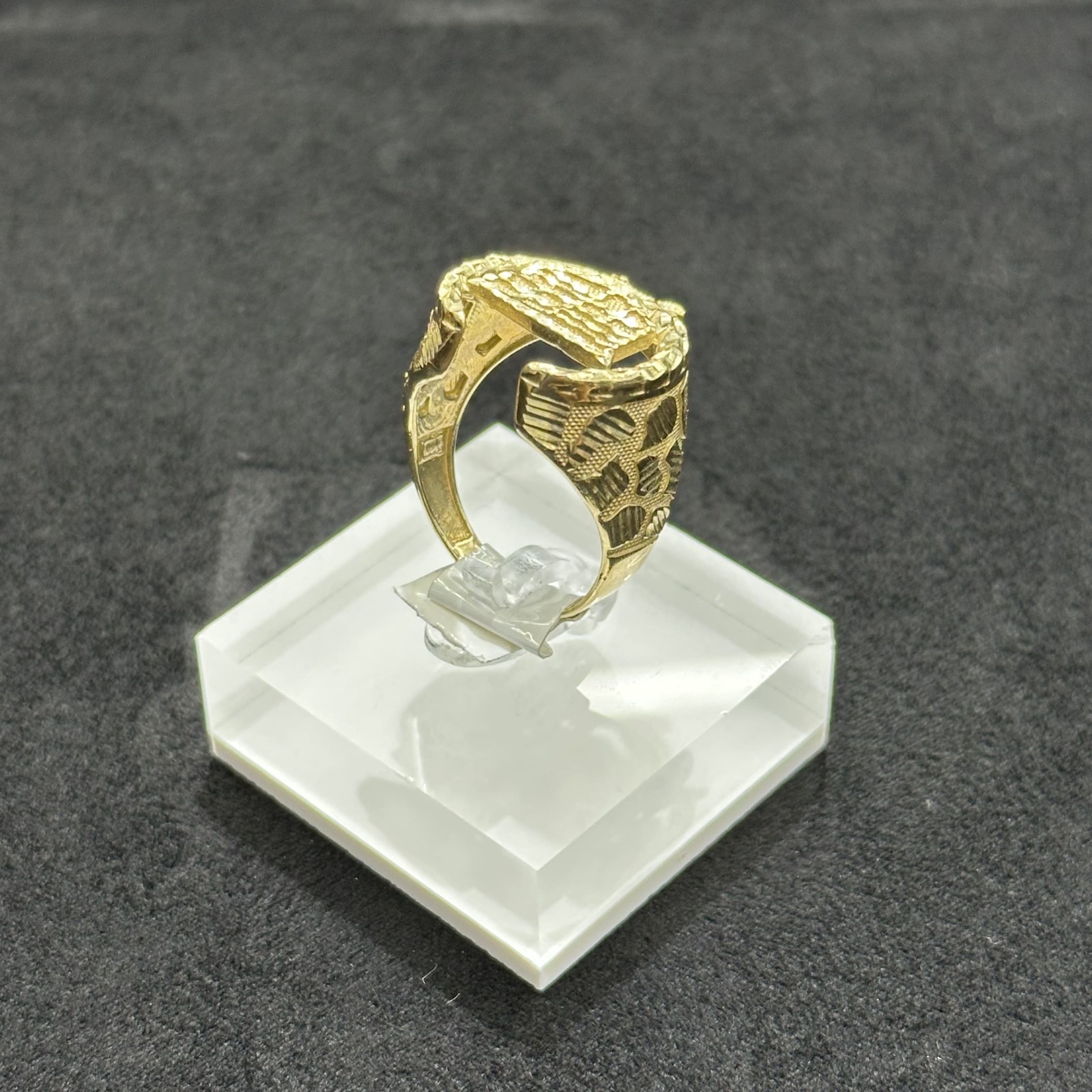 Real Gold 10k Gold Cadillac Ring ANY SIZE