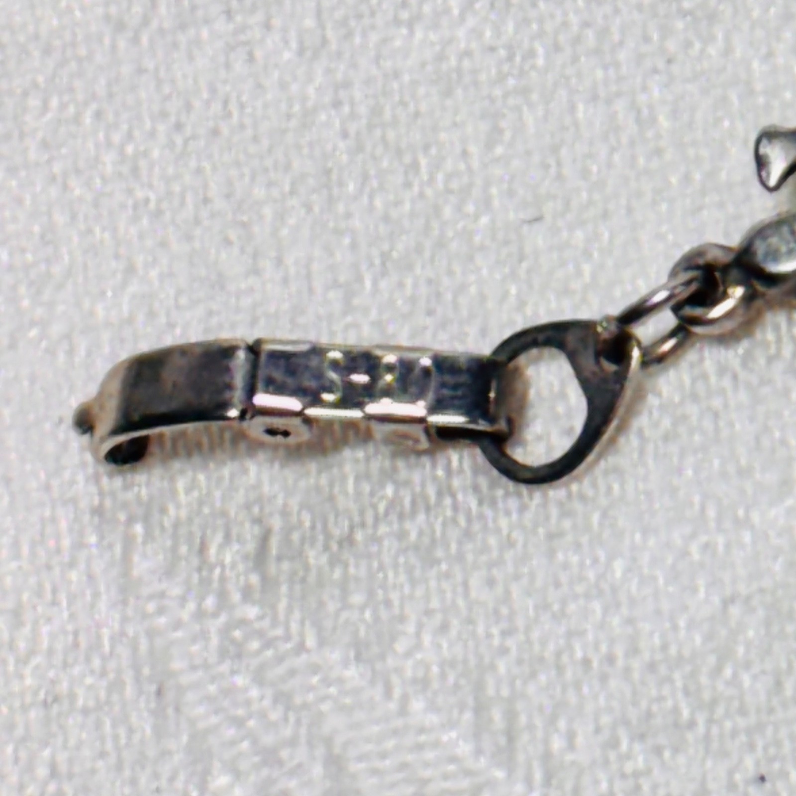 BRACELET lizard gecko silvertone metal links fold over clasp vintage 7 1/4″ c