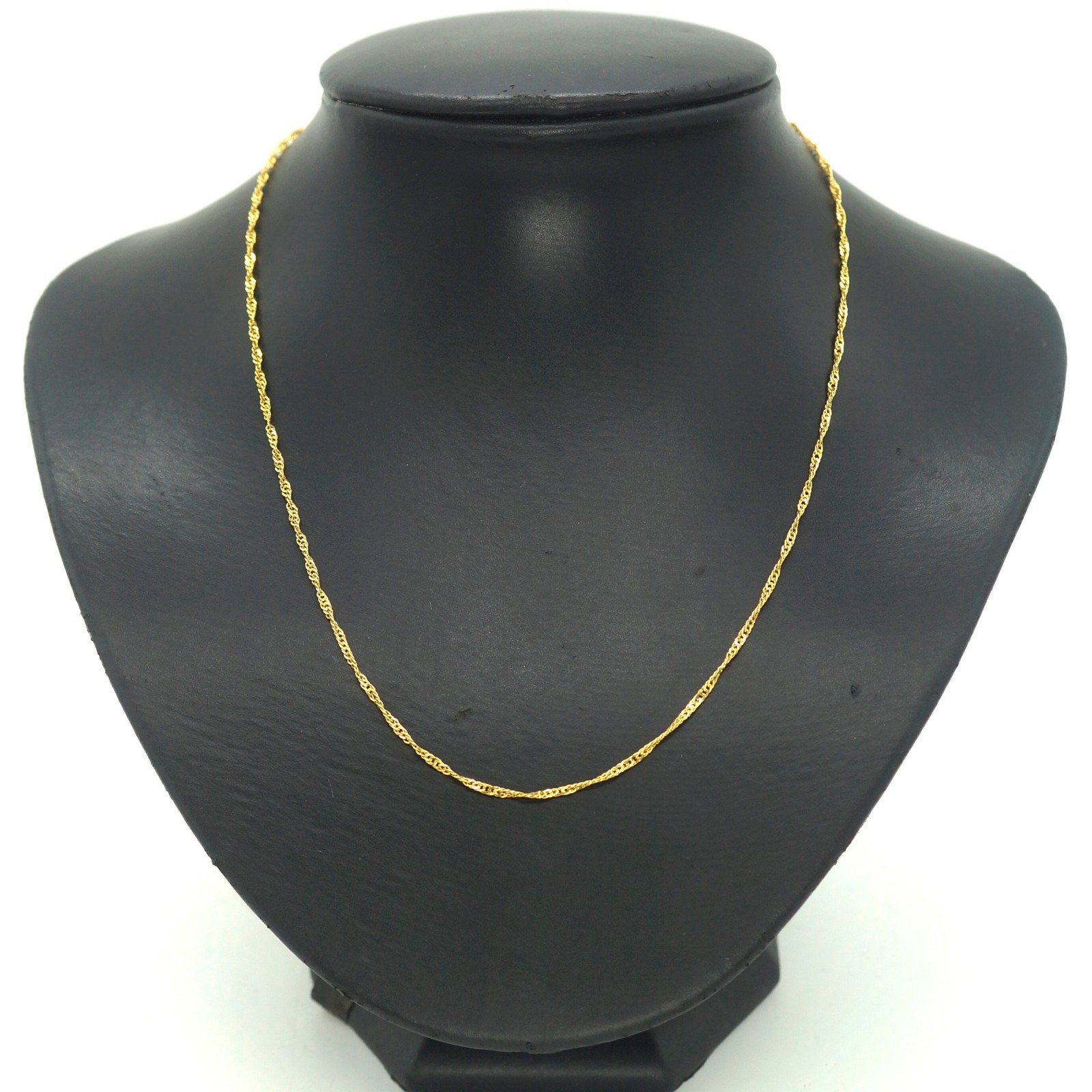 Unisex 22ct Yellow Gold Twisting Curb Link Necklace (43cm, 2.87g) – BW