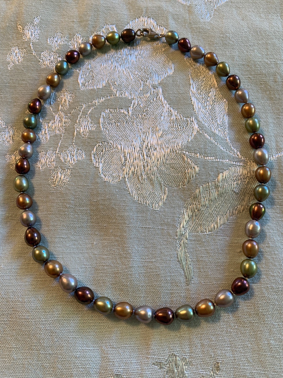NEW 7-8mm 18 inch Necklace Freshwater Pearl Multicolor GORGEOUS! FREE SHIPPING