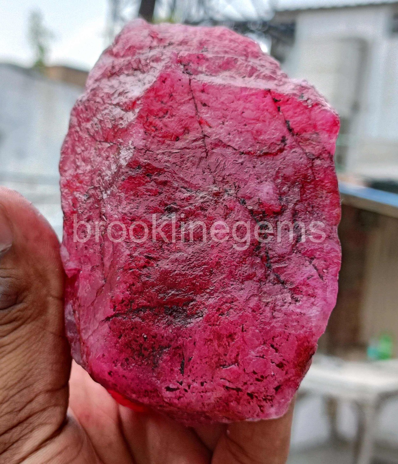 1000.0 Ct Natural Blood Red Ruby Dyed Rough Certified Loose Gemstone 6AGB