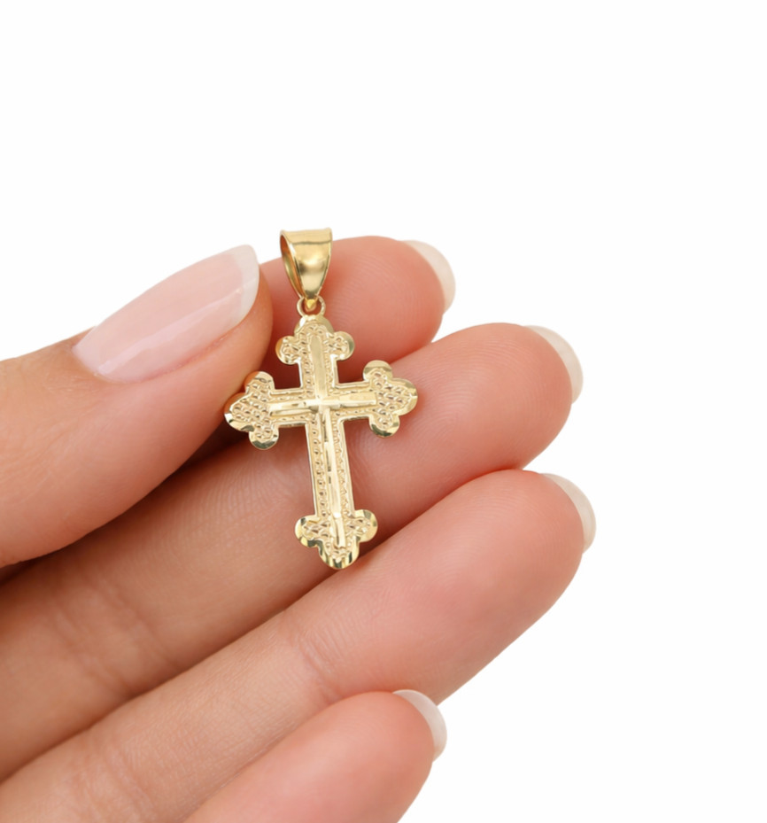 Real 14K Milano Rope Gold Chain Christ Cross Charm Set 3mm 18″–26″ Necklace