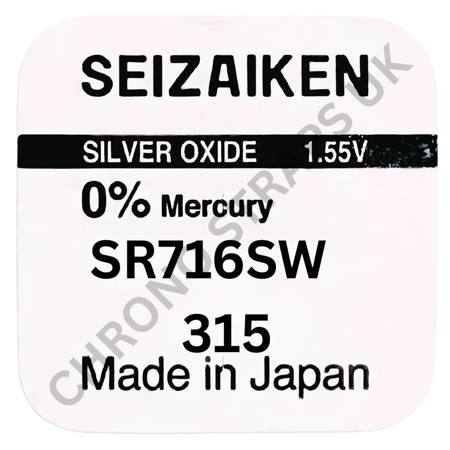 Seizaiken 315 / SR716SW Silver Oxide Watch Battery