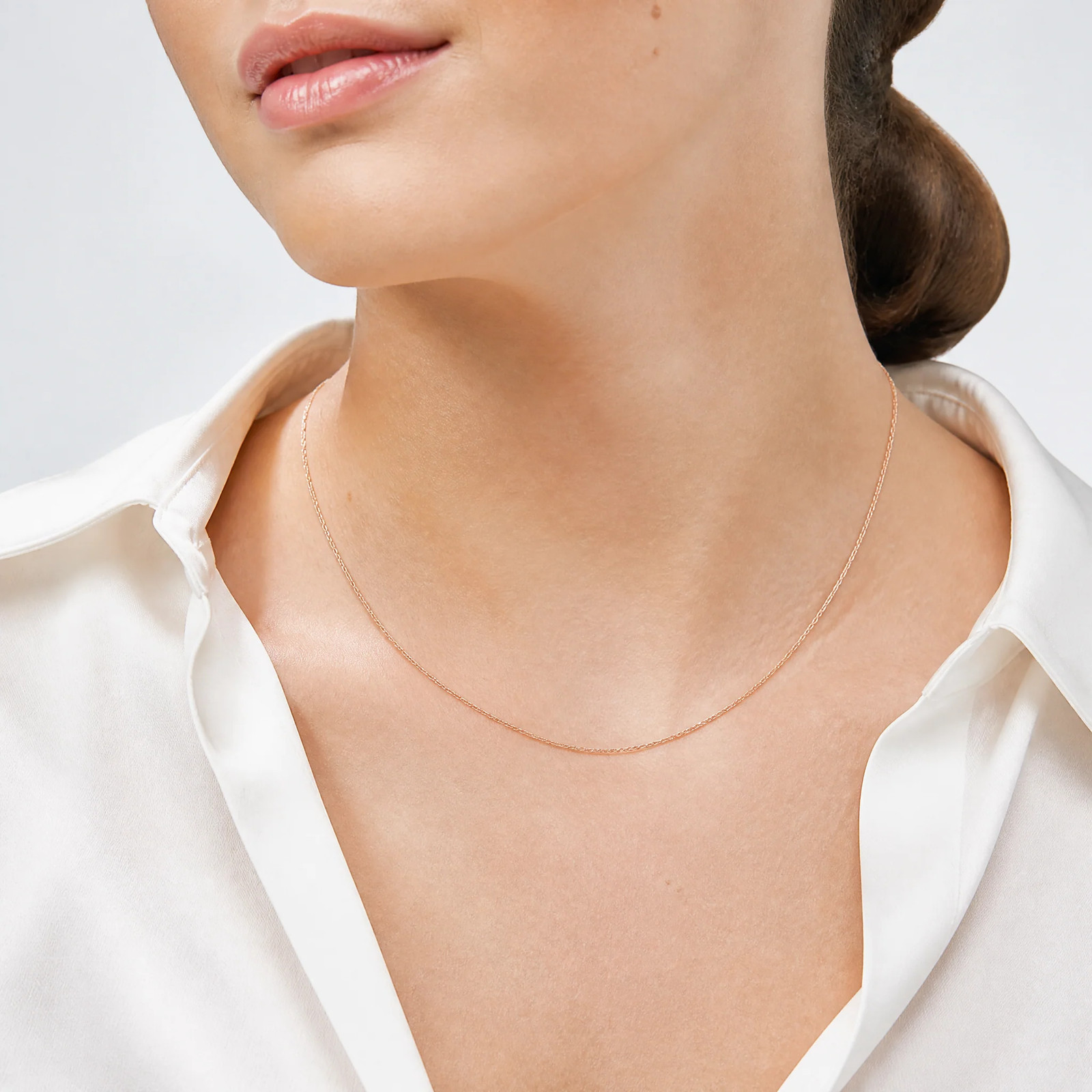 10K Rose Gold .6 Mm Carded Cable Rope Chain Necklace 16″-24″