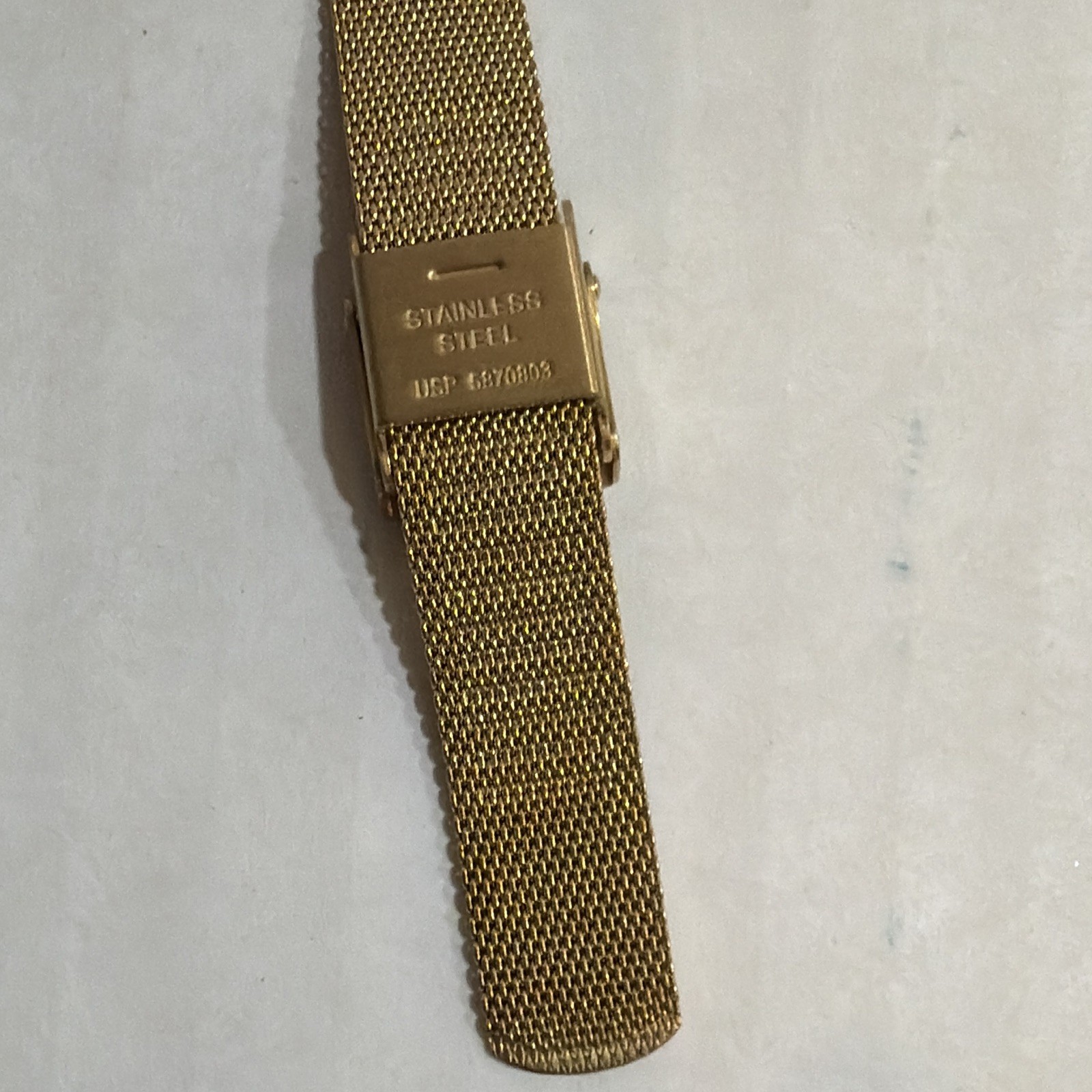 Skagen Women’s Gold Dial Quartz Watch Gold Mesh Band Diamond Markers 30m