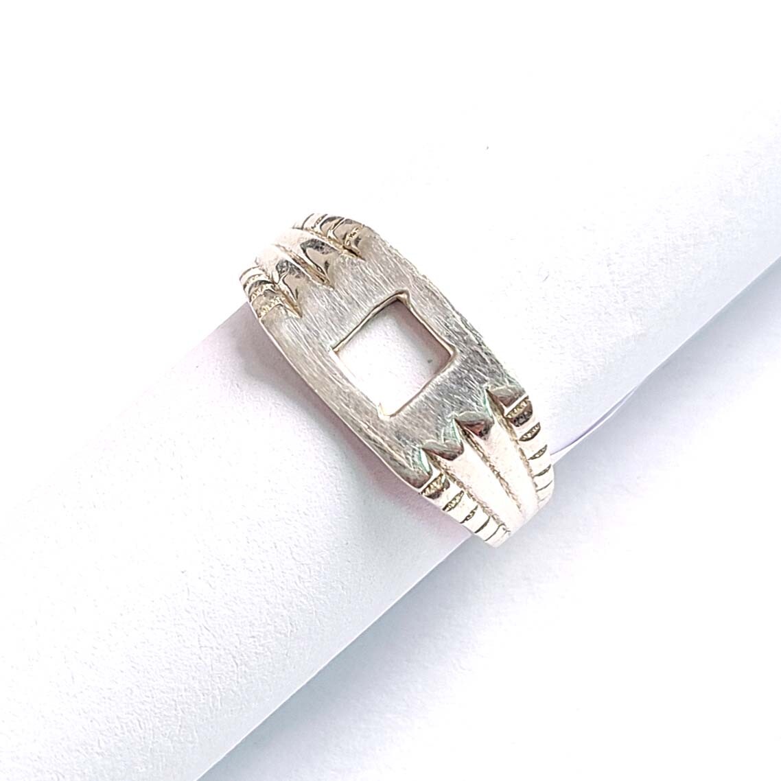 Plain 925 Sterling Silver Handmade Tiny Light Weight Ring Size 8 SK#01