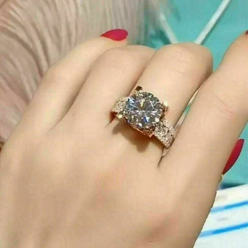 2.30Ct Lab Created Round Diamond Engagement Ring 14K Rose Gold Over