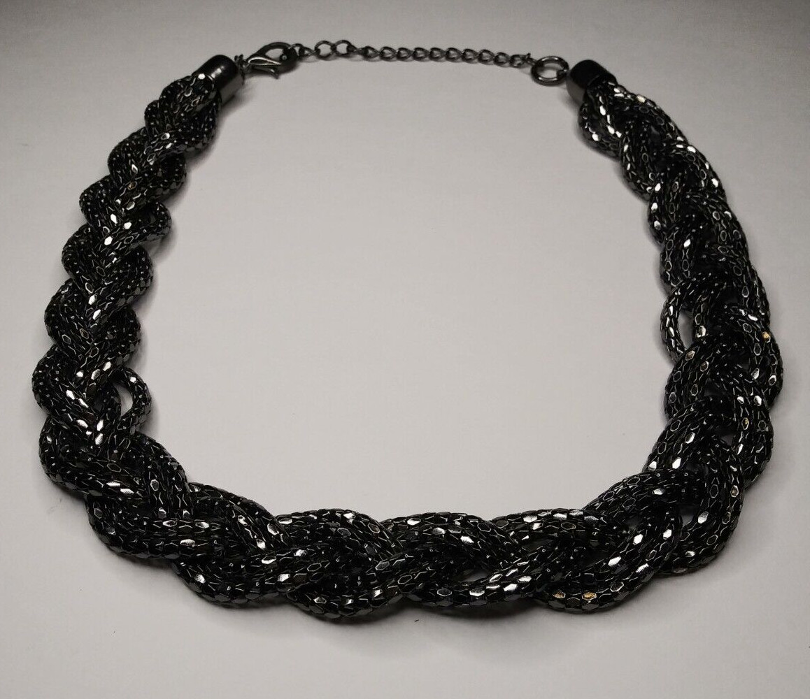 Braided Rope Design Chain Necklace Fashion Costume Jewelry