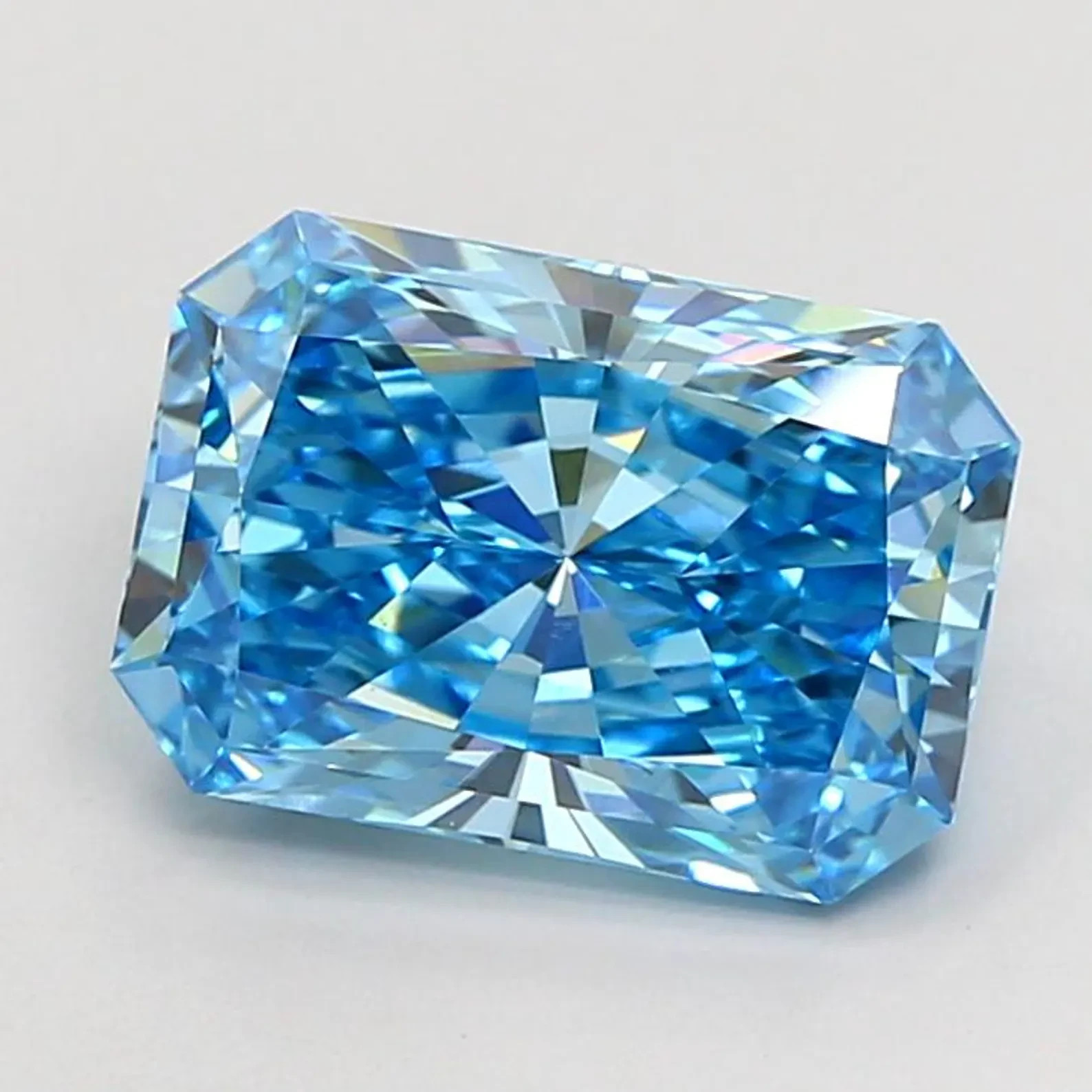 CERTIFIED 5.05 Ct Natural Blue Diamond Radiant LOOSE VVS1/ 11.2 mm