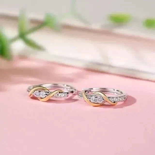 Women Engagement Hoop Earrings Round Cut Simulated Diamond 925 Starling Silver