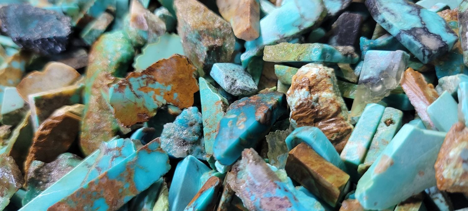 Vibrant Natural Stabilized Turquoise Mini Slabs Random USA Mines 50 Grams