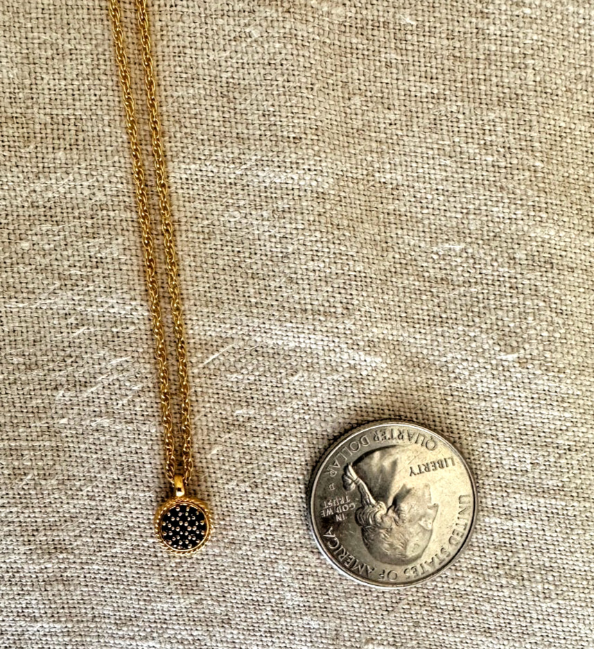 Julie Vos Delicate necklace, reversible crystal/black pave, rare ‘Windsor”