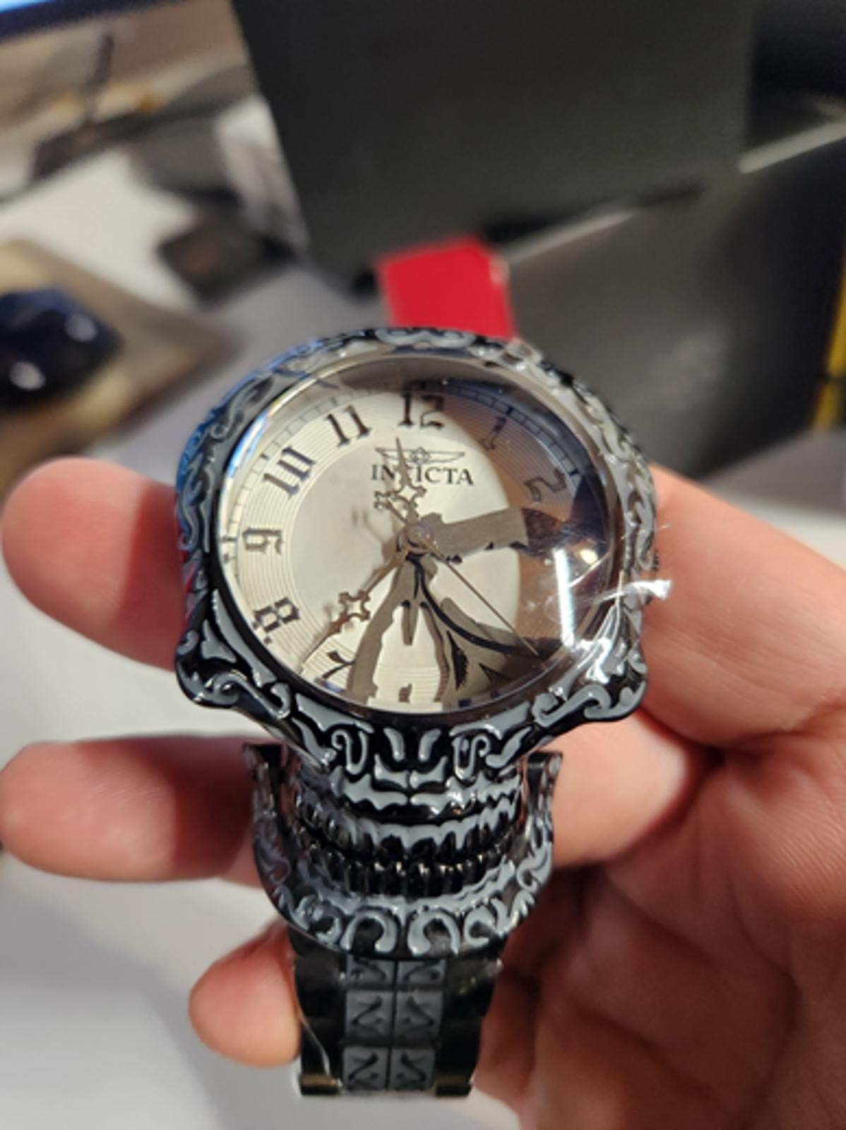 Invicta Artist Skull Men’s Watch – 50.5mm, Steel, Black (33967)