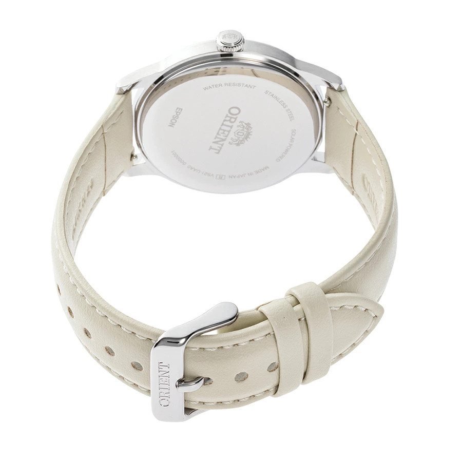 Orient RN-WK0002E Bambino 38 Solar Men Watch Pale Green Dial Ivory Band Japan