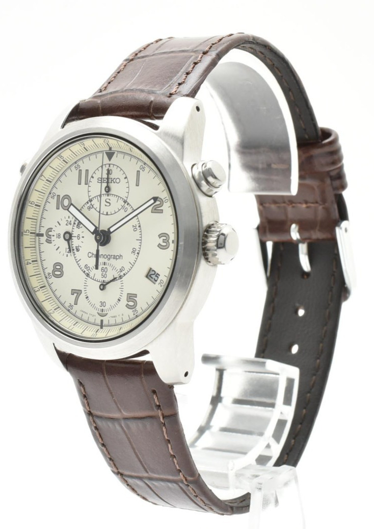 SALE! SEIKO SUS Bullhead 7T27-7A40 Chronograph Vintage Quartz Men’s Watch JAPAN